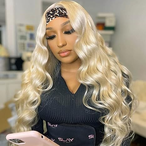 #613 Headband Body Wave Full Machine Made None Lace Wig Human Hair