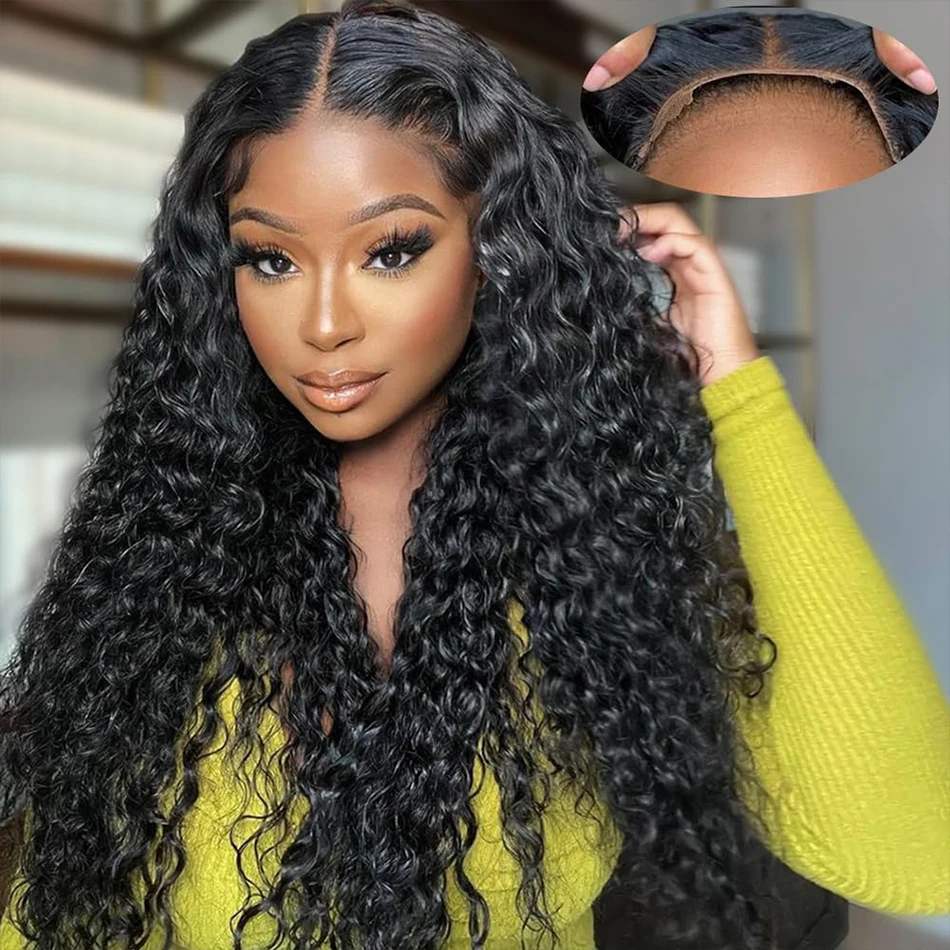 Lumiere  Water Wave 4x4 & 5x5 Pre-cut Lace Wigs Glueless Human Hair Wigs With Baby Hair