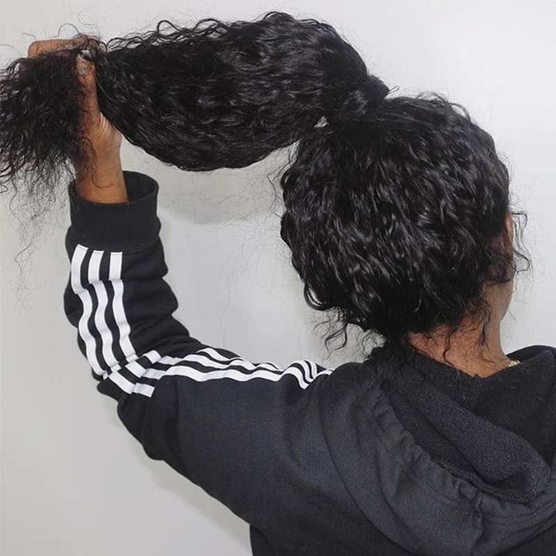 Deep Wave 4 Bundles With Closure 6x6 lace 100% virgin human hair