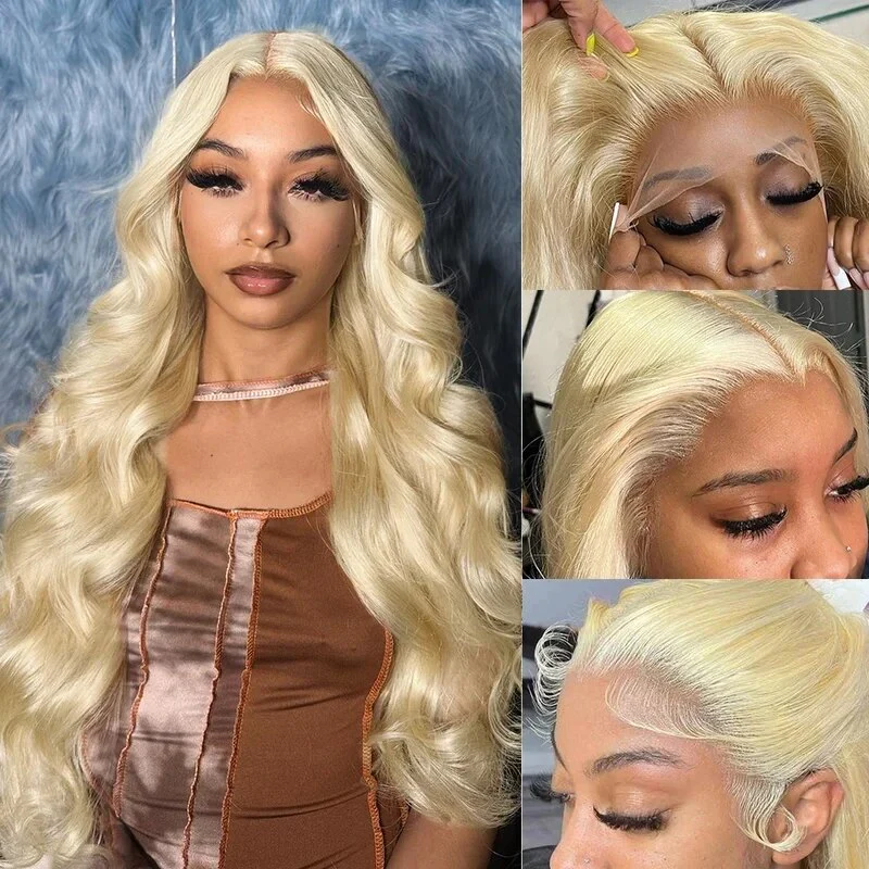 Lumiere #613 Blonde Straight/Body Wave 4x4 Lace Closure Human Hair Wigs (No Code Need)