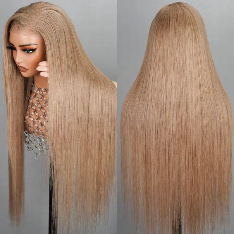 #4/30 Ombre Lace Front Straight Wig Highlight perucas de cabelo humano pré arrancadas 