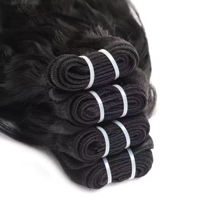 lumiere Natural Black 15A Natural Wave Bundles 3 Bundles Peruvian 100% Human Hair Extensions