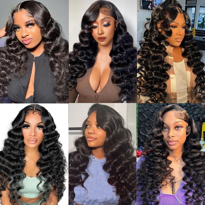 (B2)  4 Bundles Loose Wave With 4x4 Lace Closure Brazilian Hair Wave Bundles With Closure Natural Human Hair