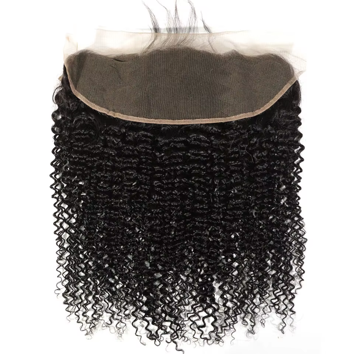 Lumiere 15A Afro Kinky Human Hair 3 Bundle With 13x4 Frontal Lace Human Hair For Woman
