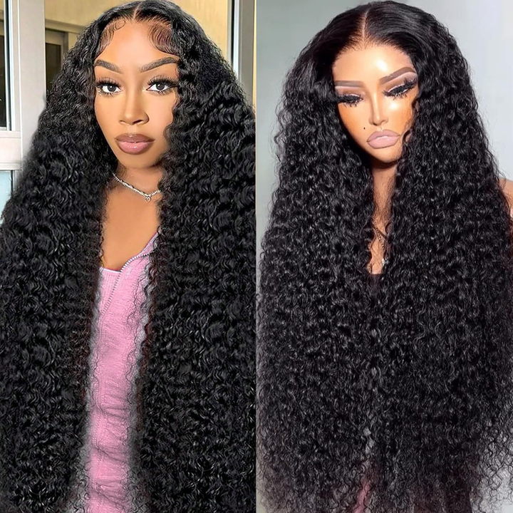 Perruque de cheveux humains sans colle Water Wave Lace Frontal Wear &amp; Go pré-épilée avec des cheveux de bébé 