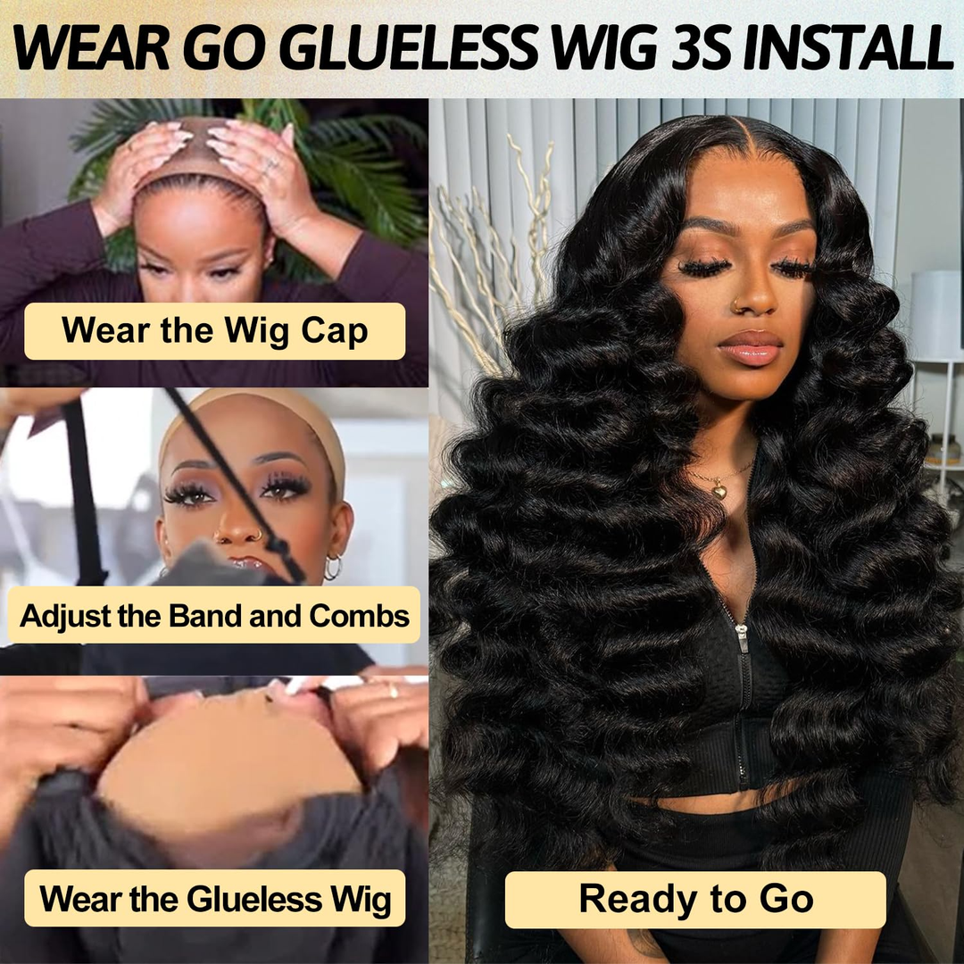 [Glueless Wig] Lumiere Pre Cut Glueless Wig Human Hair Ready to Go Loose Deep 7x5 Lace Closure Wig On Sale