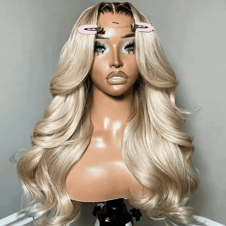 28''=$194 Root4/613 Body Wave Wig 13x4 Transparent Lace Frontal Human Hair Wigs 180% Density Wigs For Women (No Code Need)