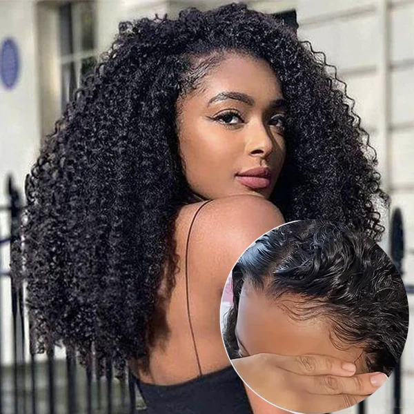 Water Wave Wear &amp; Go Glueless HD 4X6 Lace Closure Perruque de cheveux humains 