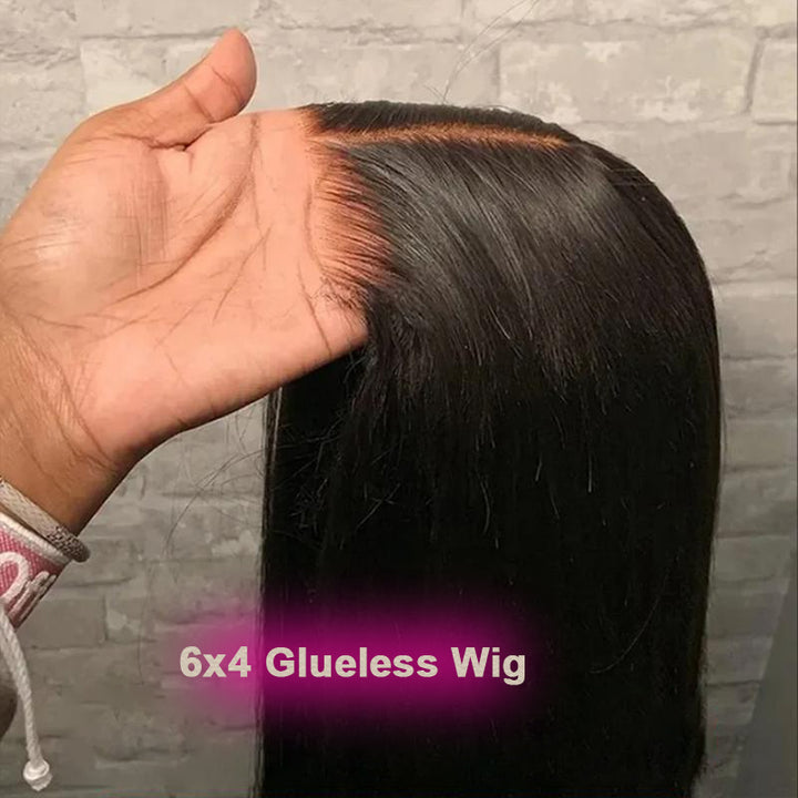 [Glueless Wig] Lumiere Pre-cut Easy To Wear Wig Straight 6x4 Lace Front Human Hair Glueless Wigs