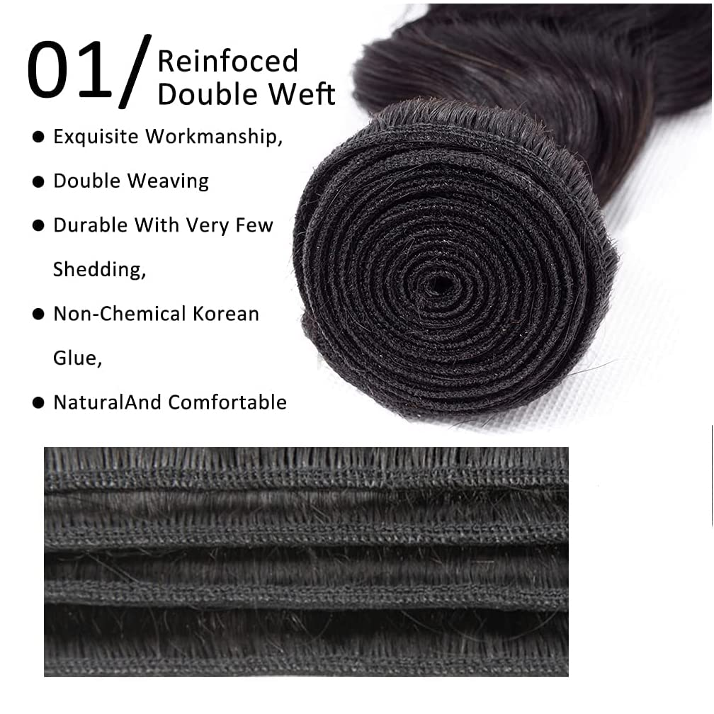 lumiere 15A Loose Deep Wave 4 Bundles  Human Hair Extension