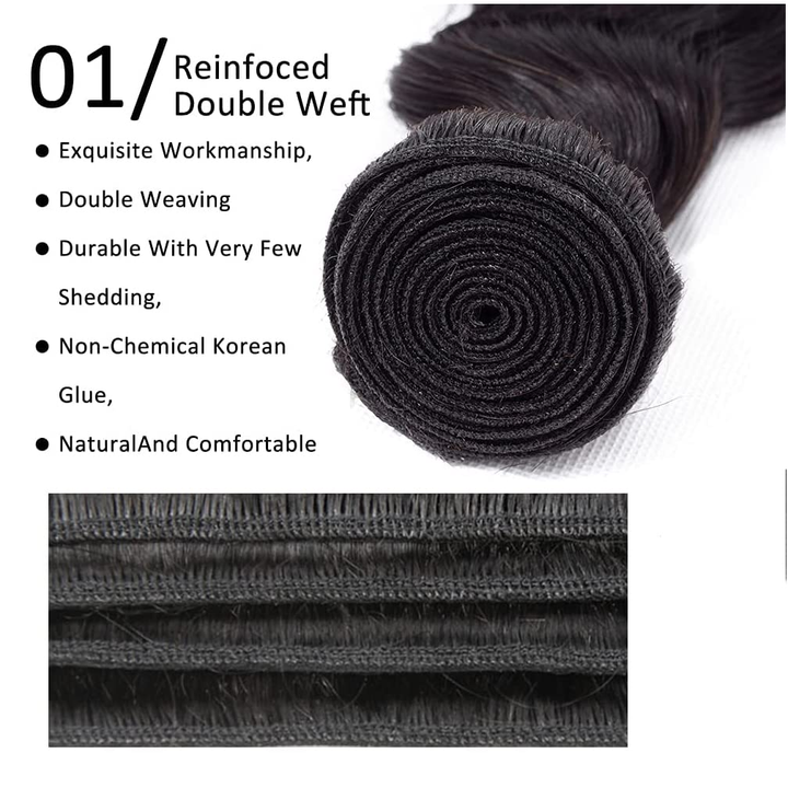lumiere 15A Loose Deep Wave 4 Bundles  Human Hair Extension