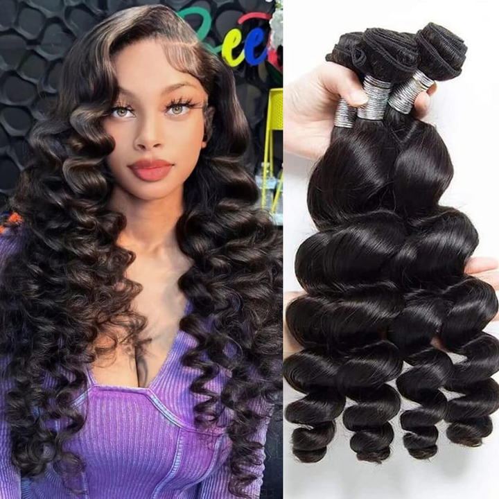 lumiere 15A Loose Wave 3 Bundles Human Hair Extension 10-24 inches