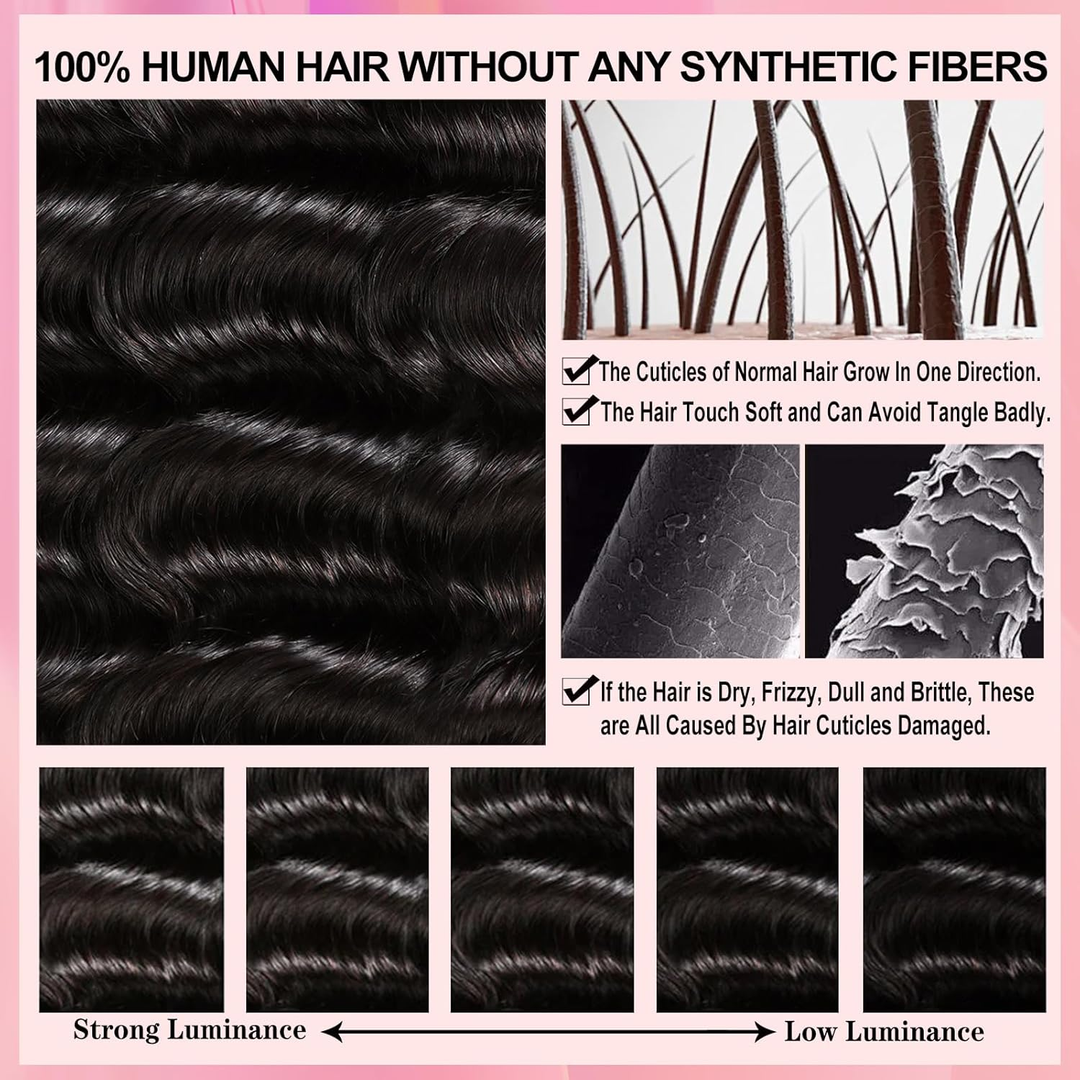 lumiere 15A Loose Wave 3 Bundles Human Hair Extension 10-24 inches