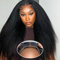 Lumiere Kinky Straight Glueless Wigs Human Hair Ready To Wear And Go 7x5 HD Pre Cut Lace Yaki Straight Human Hair Wigs For Women