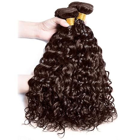 #4 Brown Body Wave 3 pacotes com fechamento de renda 4X4 100% cabelo humano virgem 