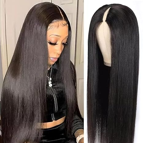 Lumiere V Part Straight Upgrade No Leave Out Brazilian Remy Human Hair Wigs For Black Women