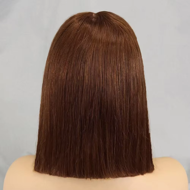 Perruque de dentelle sans colle pré-plumée de cheveux humains de vague de corps courte de dentelle frontale de Bob 