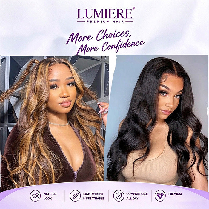 Lâche Deep Wave Lace Front/Fermeture sans colle pour les femmes noires Prelucked Human Hair 