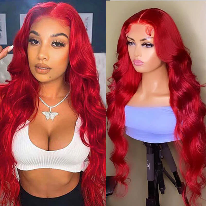 Lumiere Bomb Pre Colored 13x4 Body Wave Lace Frontal Human Hair Wigs (No Code Need)
