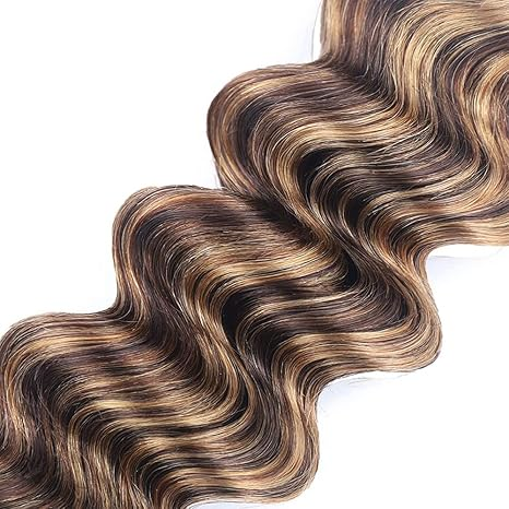 Highlight #P4/27 Colored 1 Piece Deep Wave Bundles Brazilian Human Hair