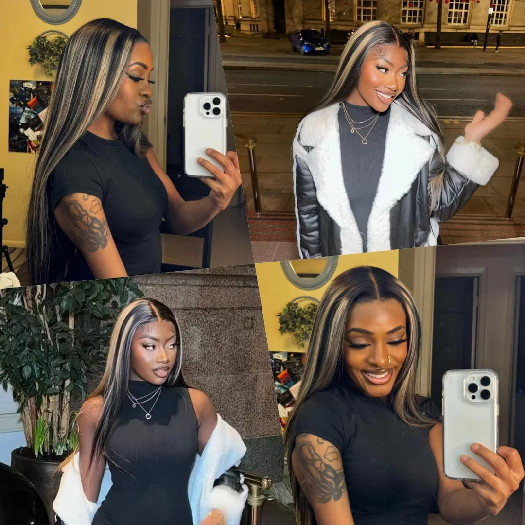 Mettez en surbrillance 99J Blonde Body Wave Lace Front Wig pour les femmes 