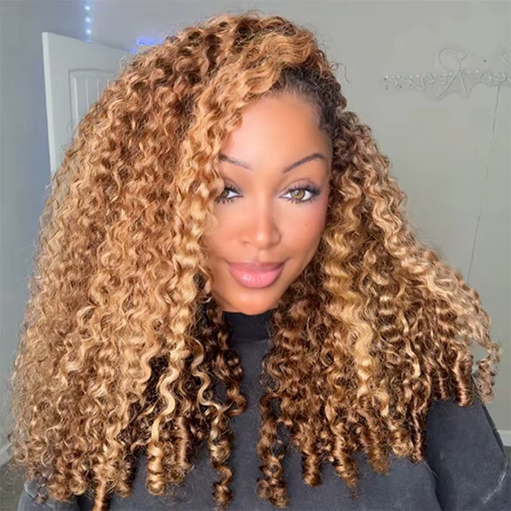 Perruque brésilienne de cheveux humains sans colle U Part Water Wave 