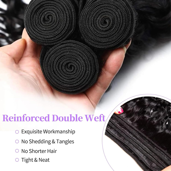 3 Bundles Body Wave Malaysian Virgin Human Hair Extension 8-40 pouces 