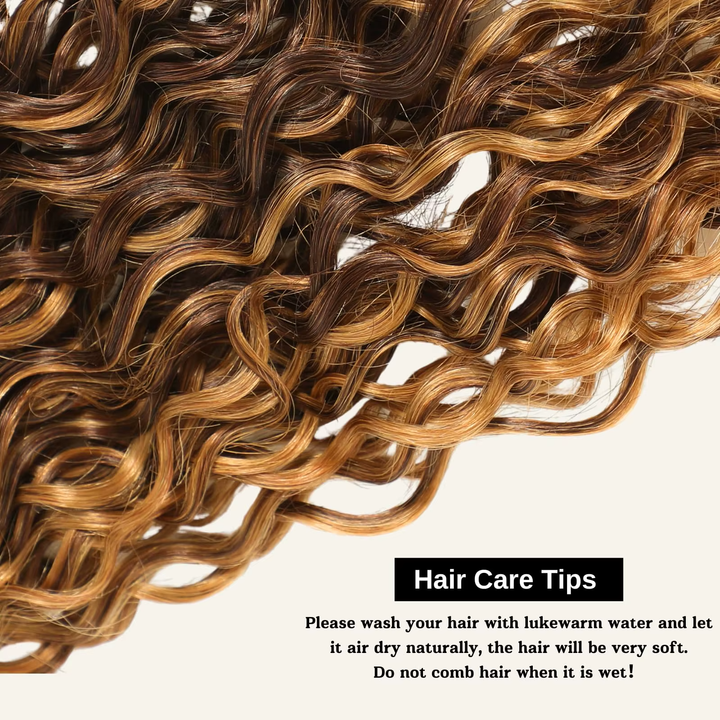 Highlight P4/27 Water Wave 3 Bundles With 13x4 Transparent Lace Frontal