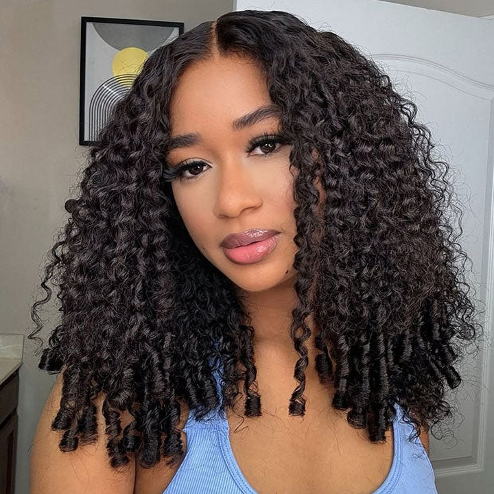 Lumiere Burmese Curly Feather Miracle Crochet Human Hair Extension Save Time With This Design