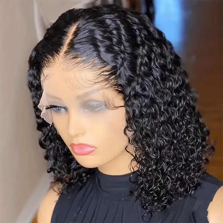 Skunk Stripe Noir et Bleu Ombre Body Wave 13x4/4x4 Lace Front Wig 