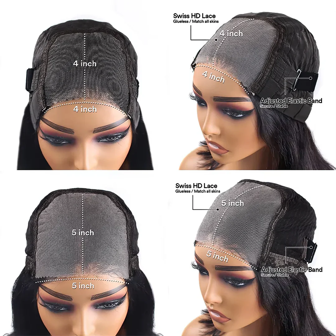 [Glueless Wig]Lumiere Pre-cut 5x5 HD Invisible Lace Front Wigs Pre Plucked Body Wave Glueless Human Hair Wigs