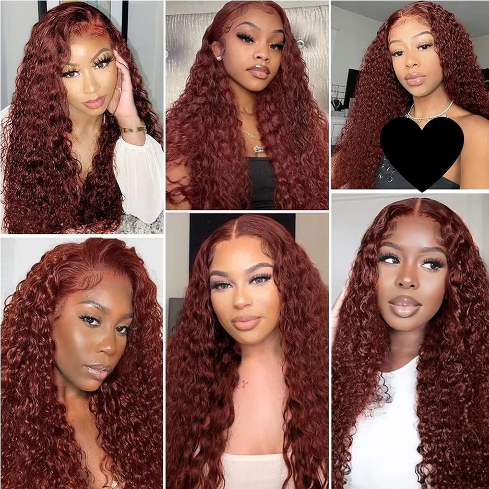 P4/27 Mettez en surbrillance Kinky Curly 3 Bundles avec des cheveux brésiliens frontaux en dentelle transparente 13x4 