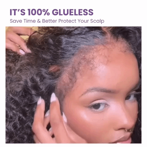 Perruque de cheveux humains sans colle Water Wave Lace Frontal Wear &amp; Go pré-épilée avec des cheveux de bébé 