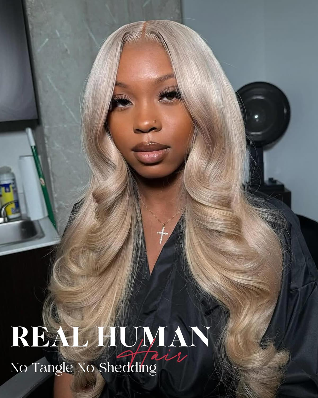 Lumiere Ash Blonde Color Lace Front Wig Human Hair 13x4 Body Wave Mini Knots HD Invisible Lace Wig for Women