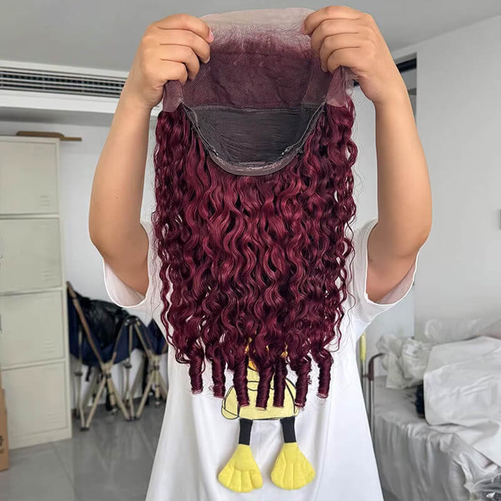 Glueless Highlight Color P4/30 Deep Wave Lace Front Wig Pré plumé avec des cheveux de bébé