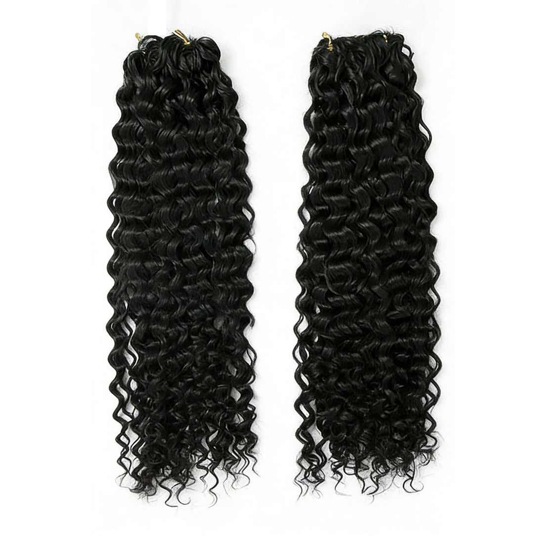 Lumiere Water Wave Feather Crochet Human Hair for Boho Braids with Miracle Waves