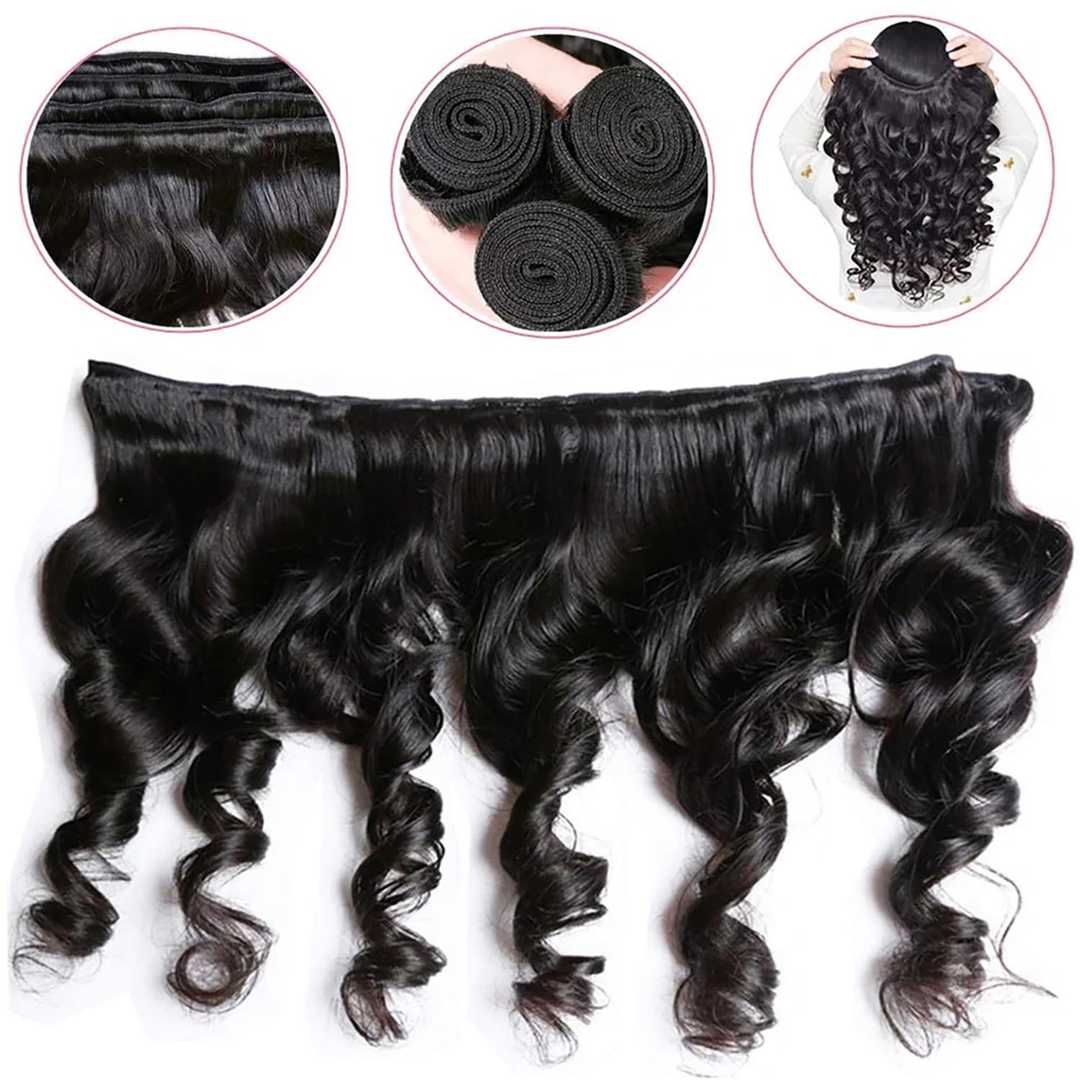 lumiere 15A Loose Wave 3 Bundles Human Hair Extension 10-24 inches