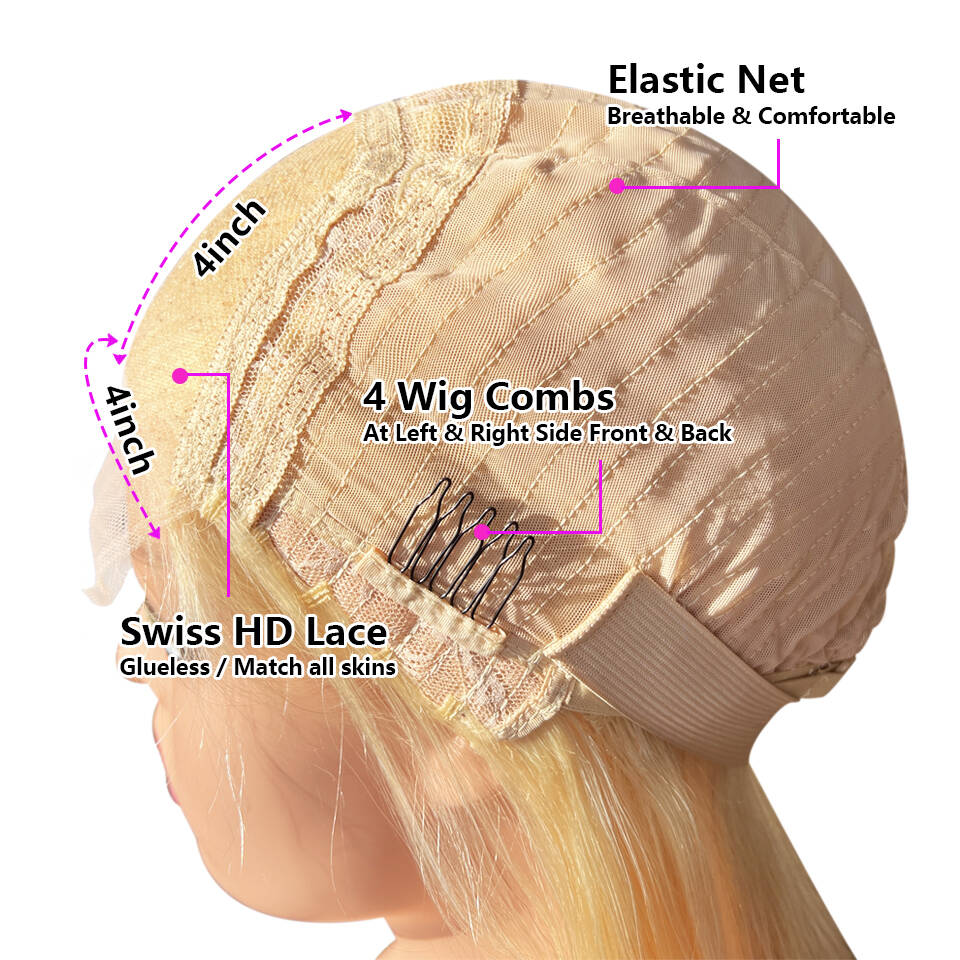 Lumiere #613 Blonde body Wave 13x4 Lace Frontal 4x4 HD Lace Human Hair Wigs (No Code Need)