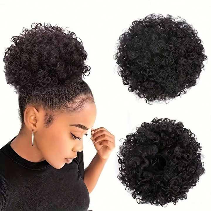 Deep Wave Drawstring Ponytail Hair Extension Cheveux humains humides et ondulés 