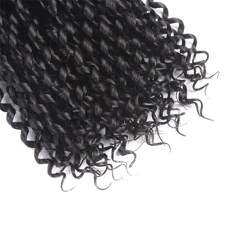 (H1)Pixie Curly Bundles Human Hair 1/3/4 Bundles Deal Raw Virgin Human Hair Bundles Hair Double Weft