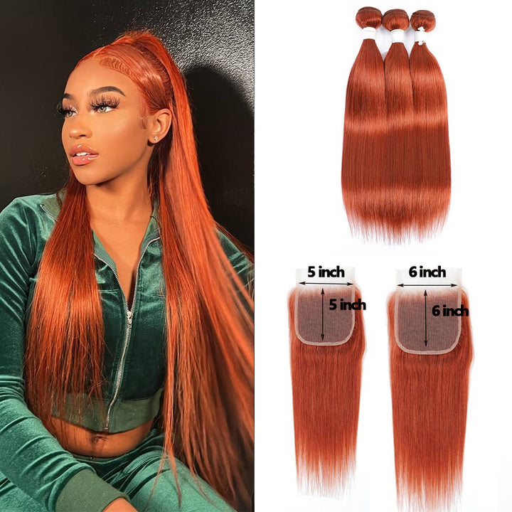 #4 Brown Body Wave 3 Bundles avec 4X4 Lace Closure 100% cheveux humains vierges 