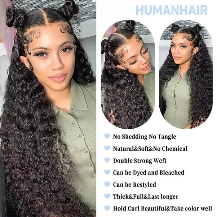 (B1)Deep Wave 2 Bundles Human Hair Extensions(Ship In 24Hours)