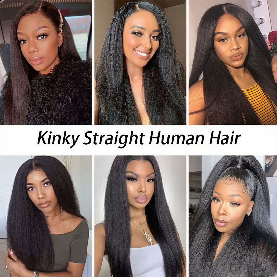 Lumiere 15A Kinky Straight 3 Bundles Human Hair Brazilian Virgin Natural Black Yaki Straight Bundles