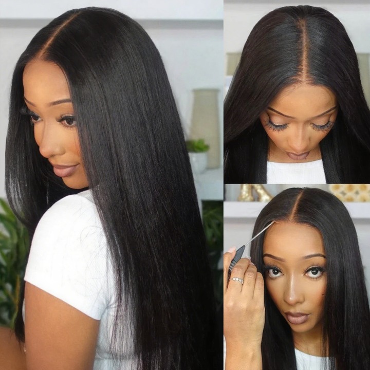 Lumiere Hair 7x5 Pre Cut Lace Closure Wig Straight Wear Go Gluless Wig Pre-plucked Hairline With Baby Hair Wig
