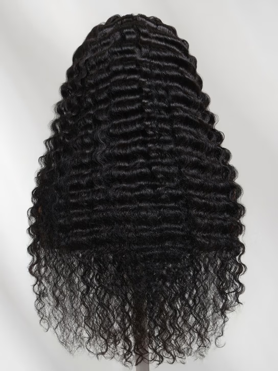 Lâche Deep Wave Lace Front/Fermeture sans colle pour les femmes noires Prelucked Human Hair 
