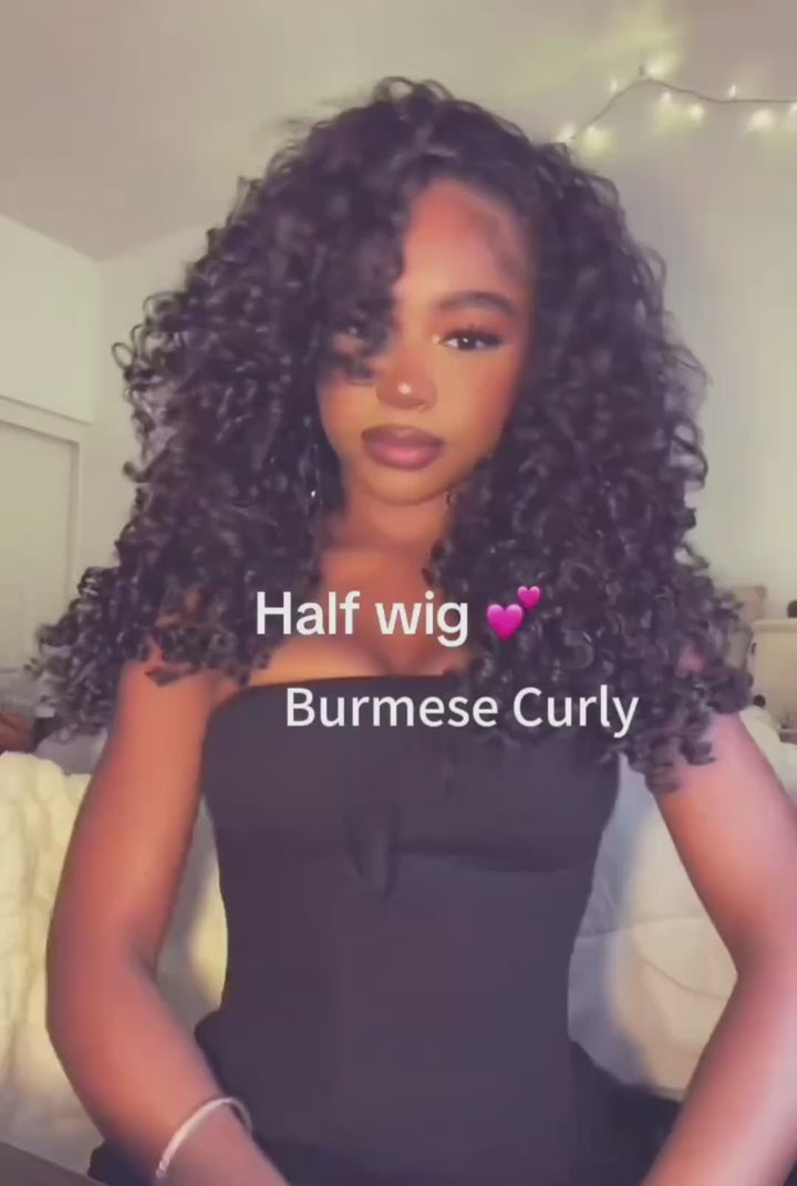 Perruque brésilienne de cheveux humains sans colle U Part Water Wave 
