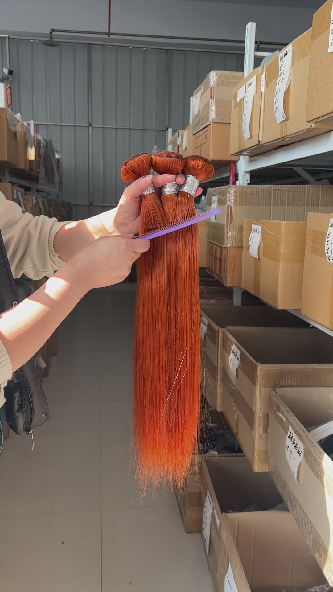 lumiere #350 Straight 3 Bundles 100% Virgin Human Hair Extension(No Code Need)