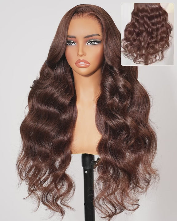 [Glueless Wig] Upgrade Lumiere Chocolate Brown Glueless Wig Body Wave 13x4 Pre Cut Lace  Ready To Go Human Hair Wig