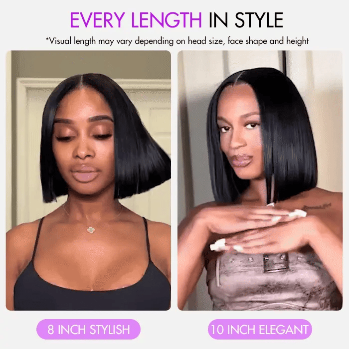 Lumiere Blunt Cut 13x4 HD Lace Front Wigs Straight New Short Bob Natural Black Human Hair Wigs For Women