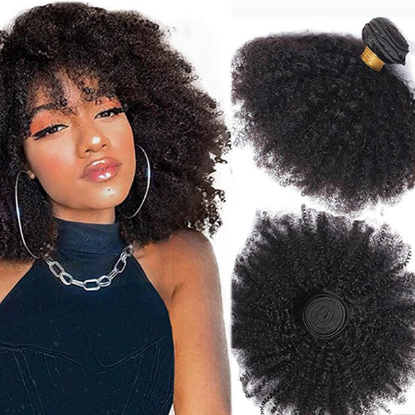 lumiere Hair Brazilian Afro Curly 2 Bundles Virgin Human Hair Bundle Deal Hair Extensions